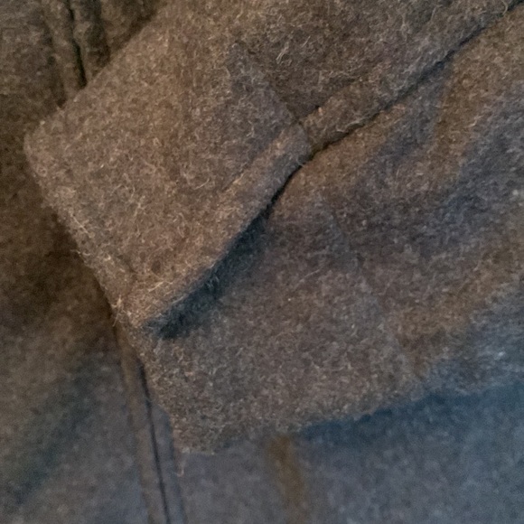 Aberdeen Collection Mens Wool Jacket w/ Leather Collar - Charcoal & Brown - Picture 5 of 8